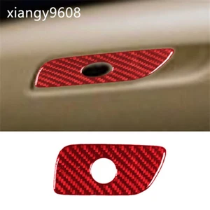 Red Carbon Fiber Co-pilot Storage Box Handle Panel Trim For Chrysler 200 2015-17 - Picture 1 of 12