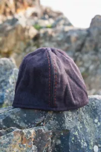 Wikinger Kappe aus Wolle - Braun mittelalterliche Kopfbedeckung Kappe Kostüm - Bild 1 von 6