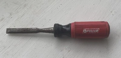 Vintage Fuller Drop Forged Chisel 3/8 Unbreakable Red Handle - Image 1 of 4