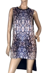 🌻* EVIL TWIN SIZE S ABSTRACT PRINT HIGH LO DRESS LIKE NEW - Picture 1 of 10