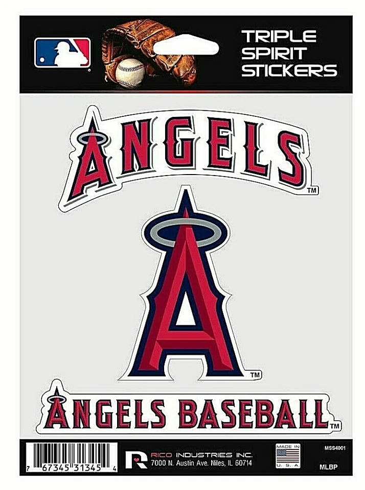 Los Angeles Angels MLB Triple Spirit Stickers / Decals  3 Pack *Free Shipping - Image 1 of 1