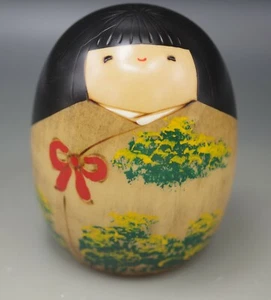 USABURO CREATIVE KOKESHI DOLL WOODY CRAFT HAND MADE IN JAPAN CHUBBY DOLL - Picture 1 of 4