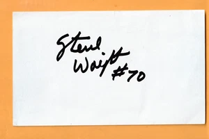 Tarjeta firmada por Steve Wright Green Bay Packers 3x5 campeones del Super Bowl - Imagen 1 de 2