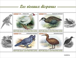 EXTINCT BIRDS Birds/Bird MNH 4v-Stamp Sheet #2024 (2022 Central Africa) - Picture 1 of 1