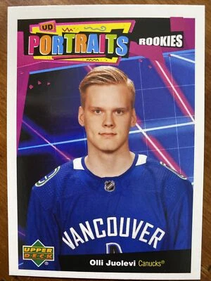 20-21 UD Series 2 Hockey Rookies Portraits P-59 Olli Juolevi - Image 1 of 2