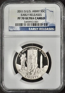 2011-S US Army Half Dollar - NGC PF70 Ultra Cameo Early Releases - ✪COINGIANTS✪ - Picture 1 of 2