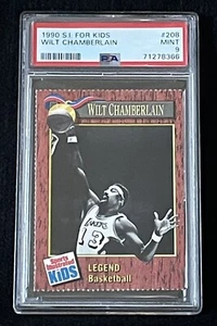 WILT CHAMBERLAIN 1990 Sports Illustrated for Kids SI NBA HOF LEGEND PSA 9 POP 2 - Picture 1 of 2