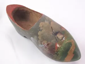Mini zapato de madera vintage pintado a mano - Imagen 1 de 8