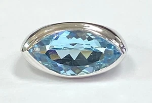 Damenring aus blauem Topas 14K Weißgold - Bild 1 von 3