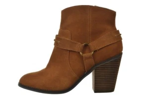 NEW Kelsi Dagger KDB Womens Shoes Size 9.5 M Orange Ankle Boots Leather Heels - Picture 1 of 5