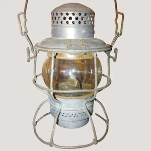 Adlake Kero Rail 257 Straßenlaterne Vintage USA Kanada klar Globus Metallrahmen - Bild 1 von 16