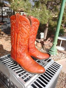 10B 9D Men Full Top To Bottom Ostrich San Antonio Lucchese Exotic Cowboy Boots