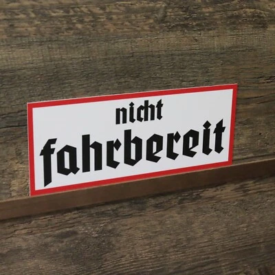 OLDSCHOOL-ROAD-SIGN O.R.S. Schild nicht fahrbereit Hinweisschild Warnschild Oldtimer Motorrad Wehrmacht