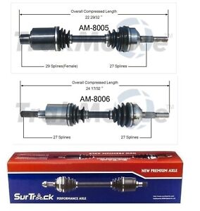 For Jeep Liberty 4WD 2002-2006 3.7L V6 Pair of Front CV Axle Shafts SurTrack Set