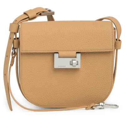 AllSaints Ida Women's Leather Crossbody Shoulder Bag Purse in Tan - Image 1 of 4