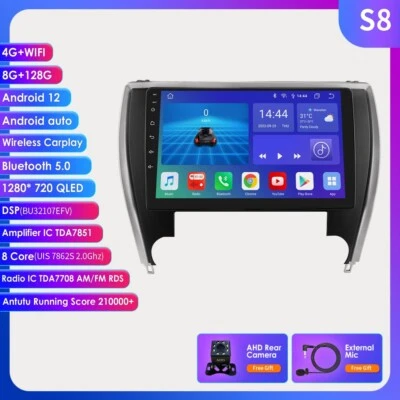 8+128GB Android 12 Car Stereo For Toyota Camry 2015-2017 10.1" Headunit GPS Navi — 第 1/4 张图片