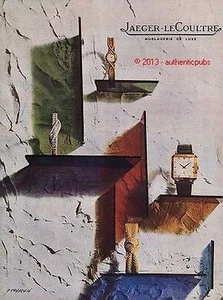 PUBLICITE JAEGER LECOULTRE MONTRE HORLOGERIE SIGNE P. PRAQUIN DE 1958 FRENCH AD - Picture 1 of 1