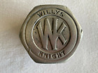 Vintage Willys Knight Car Grease Cap Badge Emblem Logo Metal