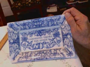 Spode Blue Room Collection Garden "Gardening Grows the Spirit" Tray - Picture 1 of 5