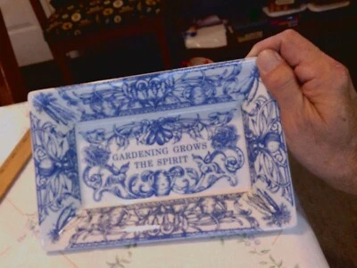 Spode Blue Room Collection Garden "Gardening Grows the Spirit" Tray - Image 1 of 4