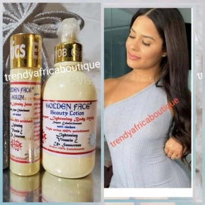 Golden face  beauty body lotion 250ml  & serum 60ml. - Image 1 of 4