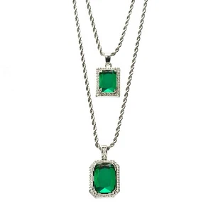 Collar de cadena colgante combinado plateado de 22" y 26" MHC 220 S - Imagen 1 de 3