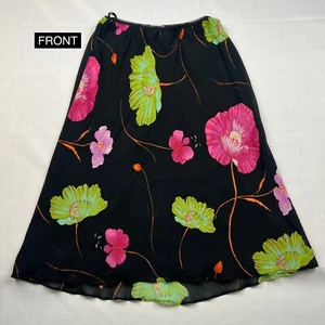 Ronni Nicole Petite Floral Rock schwarz A-Linie Strass Akzente * Größe unbekannt - Bild 1 von 8