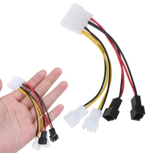 PC 4-Pin Molex/IDE to 3-Pin CPU/Chasis/Case Fan Power Cable Adapter Connecto.Z0 - Photo 1/12
