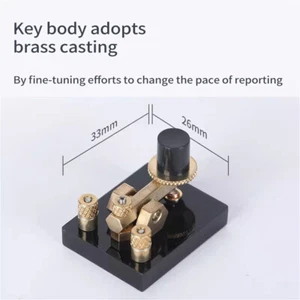 Mini Brass CW Key Shortwave Manual Morse Code Key for Transmission/Decoration - Photo 1/10