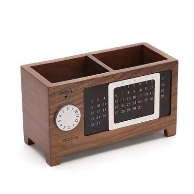 Portapenne e Matite in Noce Forniture Scrivania Ufficio Organizer Regalo, Penne in Legno H... - Immagine 1 di 4