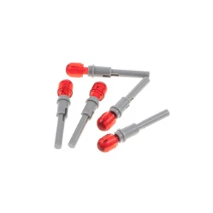 5x Lego Technic Pin 1/2 Stab 2L hell grau Licht Stein Kappe rot 58176 61184 - Picture 1 of 1