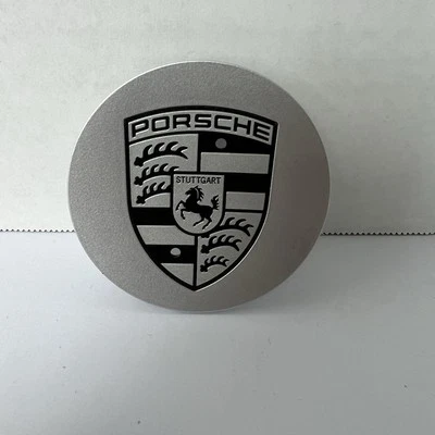 Porsche OEM 911 991 Boxster Cayman Silver Center Cap Dust Hub Cap/ 7PP601150 - Image 1 of 4