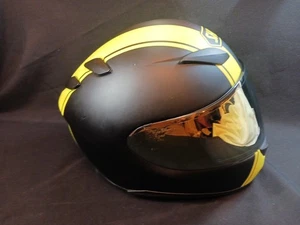 SHOEI RF-1100 Tribal Negro con Verde Casco Completo/Espejo Cromo/Talla M - Imagen 1 de 24