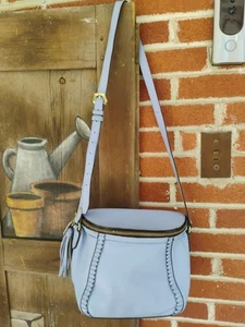 ORYANY Amanda Italian Leather Saddle Bag Light Blue Handbag Purse - Picture 1 of 9