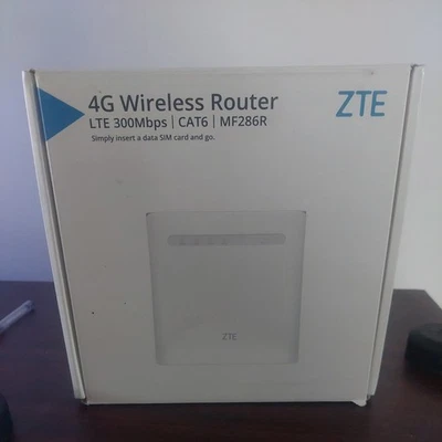 UNLOCKED ZTE MF286R CAT6 300Mbps 4G LTE WIFI ROUTER HOME OFFICE VOIP Sim Slot - Image 1 of 2
