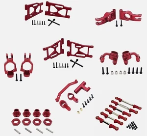 Aluminum Metal CNC DIY Upgrade Parts Red For MJX 1/7 Scale 7303 Rc Rally Car - Picture 1 of 49