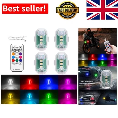 Rechargeable LED Strobe Lights for Cars, Trucks & Bikes - 8 Colour RF Control - Image 1 of 4