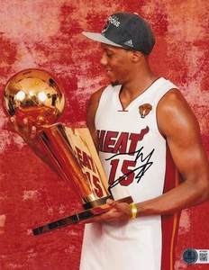 MARIO CHALMERS signed (MIAMI HEAT) Basketball 8X10 photo BECKETT BAS BT78203 - Picture 1 of 1