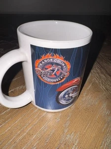 Orange County Choppers Motorcycle Coffee Mug Tea Beer Cup Biker Red Bike Flames - Picture 1 of 3