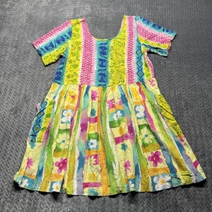 Jams World Dress Women's M Hattie Babydoll Multicolor Floral Rayon Vintage - Picture 1 of 9