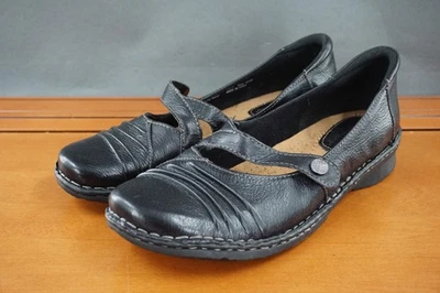Earth Origins Misty Shoes Womens Size 9.5 Black Mary Jane Leather Comfort Flats - Image 1 of 4