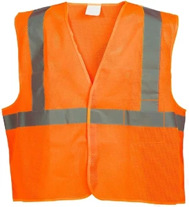 Klassische Warnschutz Warnschutzweste - fluoreszierend - 100% Poly Strick - Bild 1 von 4