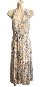Ann Taylor Pleated Halter Maxi Relaxed Dress Size XS- Runs Size S and M NEW - Picture 1 of 16