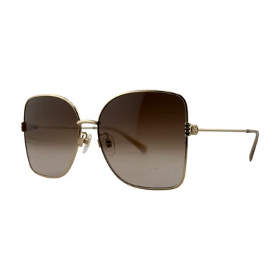 GUCCI GG1282SA Gold Women's Oversized Sunglasses 62mm 16mm 140mm M - Japan - Image 1 of 4