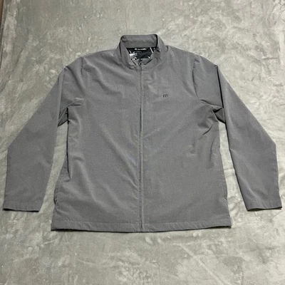 Chaqueta cortavientos de golf Travis Mathew cremallera completa forrada de palmera gris XL Foto 1 de 4