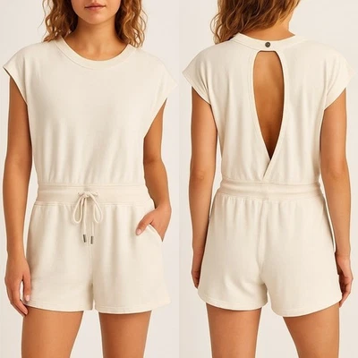 Pantalón Corto FP MOVEMENT Throw And Go Talla Grande Crema 100% Algodón Camiseta Muscular Crew Foto 1 de 4