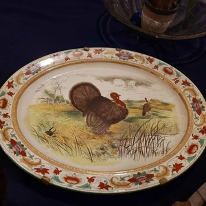 Large Wedgewood Formosa  turkey platter Excellent, bracket on back wall hanging - Picture 1 of 7