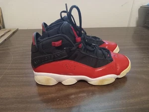 Nike Air Jordan 6 Rings Fitness Red Black Sneakers Youth Size 6Y 323419-060 - Picture 1 of 7