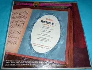 Brahms Symphony No 1 Oslo Philharmonic Orchestra Odd Gruner-Hegge 1959 Sealed LP - Imagen 1 de 2