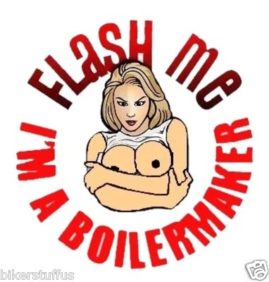 BIEKRSTUFFUS BOILERMAKER FLASH ME HELMET STICKER HARD HAT STICKER TOOLBOX STICKER